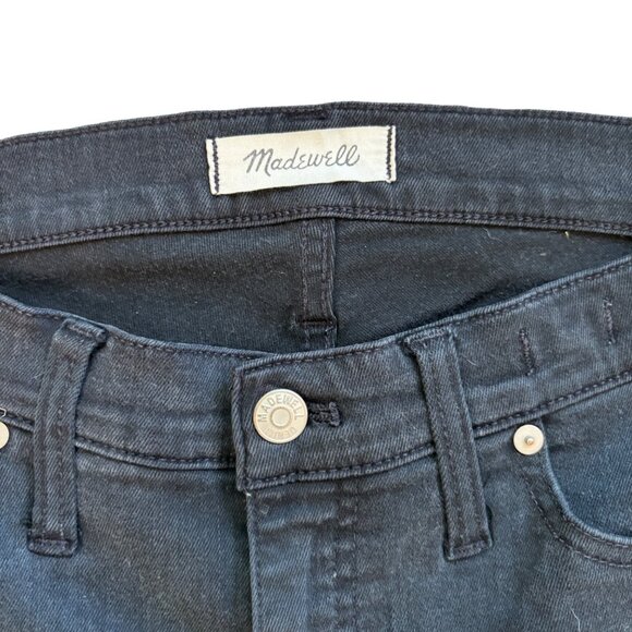 Madewell Black Jeans‎ Size 31 9" High Rise Skinny Leg Pants Stretch - Picture 5 of 10